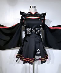 HIDOLATRAL-THEODOL 2段フリルコルセットスカート 2段フリルコルセットスカート》 BLACK | HIDOLATRAL THEODOL