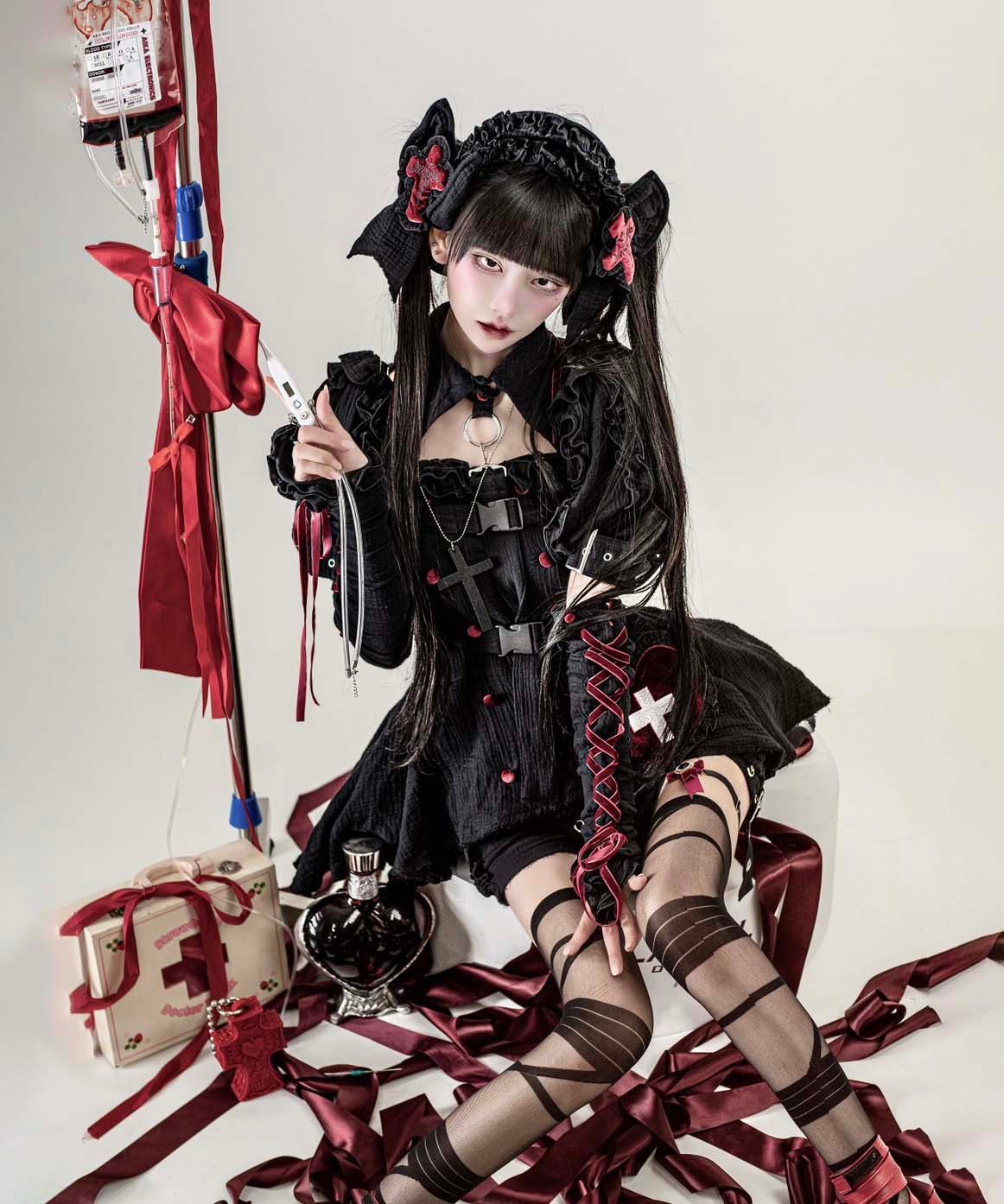 退廃ナースヘッドドレス》BLACK | HIDOLATRAL THEODOL