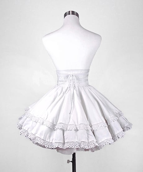 《2段フリルコルセットスカート》WHITE