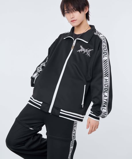 《ブランドロゴジャージトップス》BLACK
