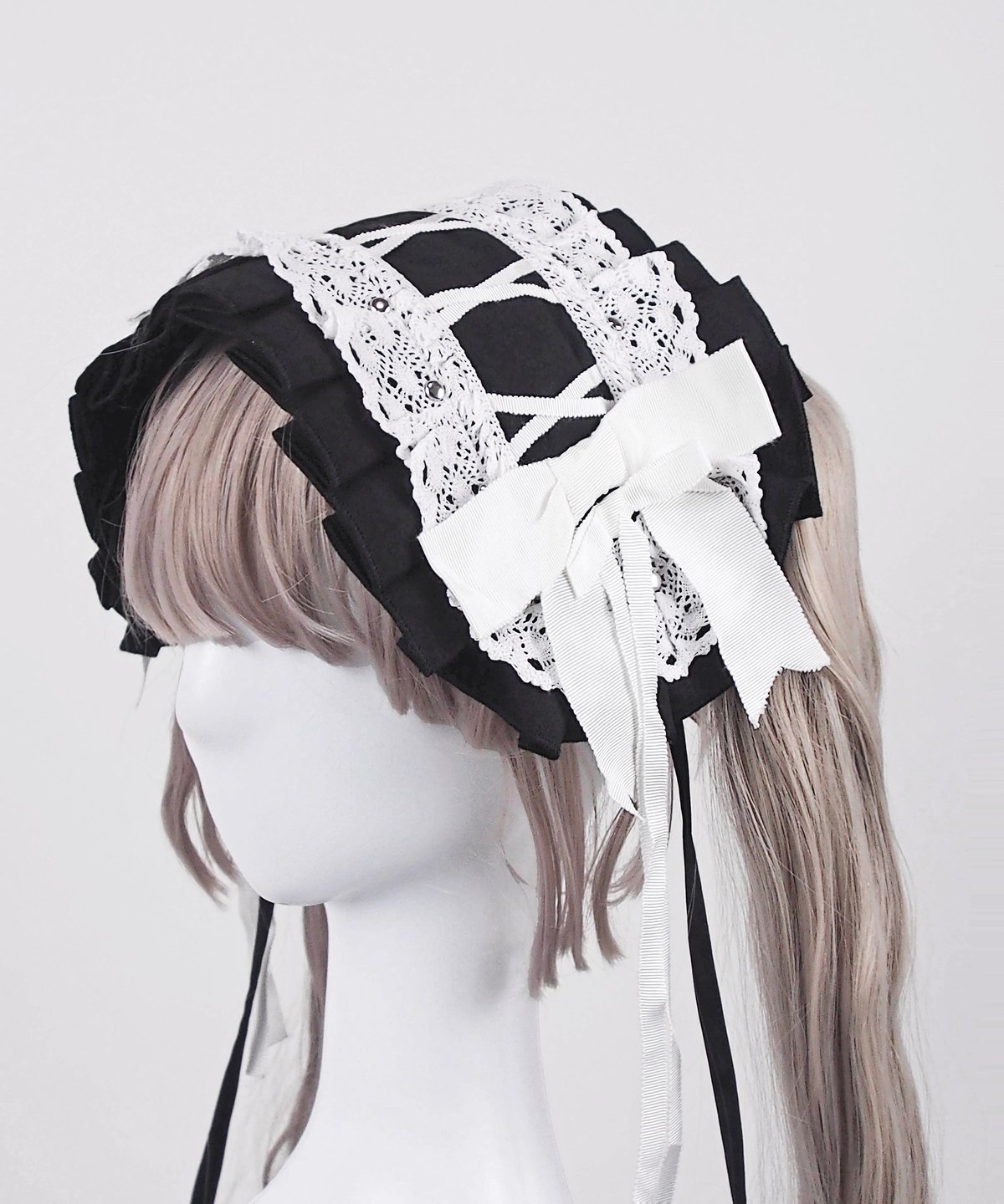レースアップヘッドドレス》BLACK | HIDOLATRAL THEODOL レースアップヘッドドレス》BLACK | HIDOLATRAL THEODOL