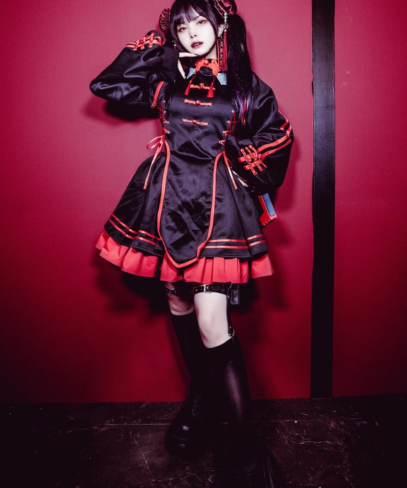 China-Jerseylolita Setup》スカート(Black) | HIDOLAT China-Jerseylolita Setup》スカート(Black) | HIDOLAT