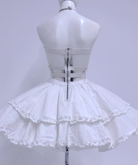 《クロスハーネススカート》WHITE