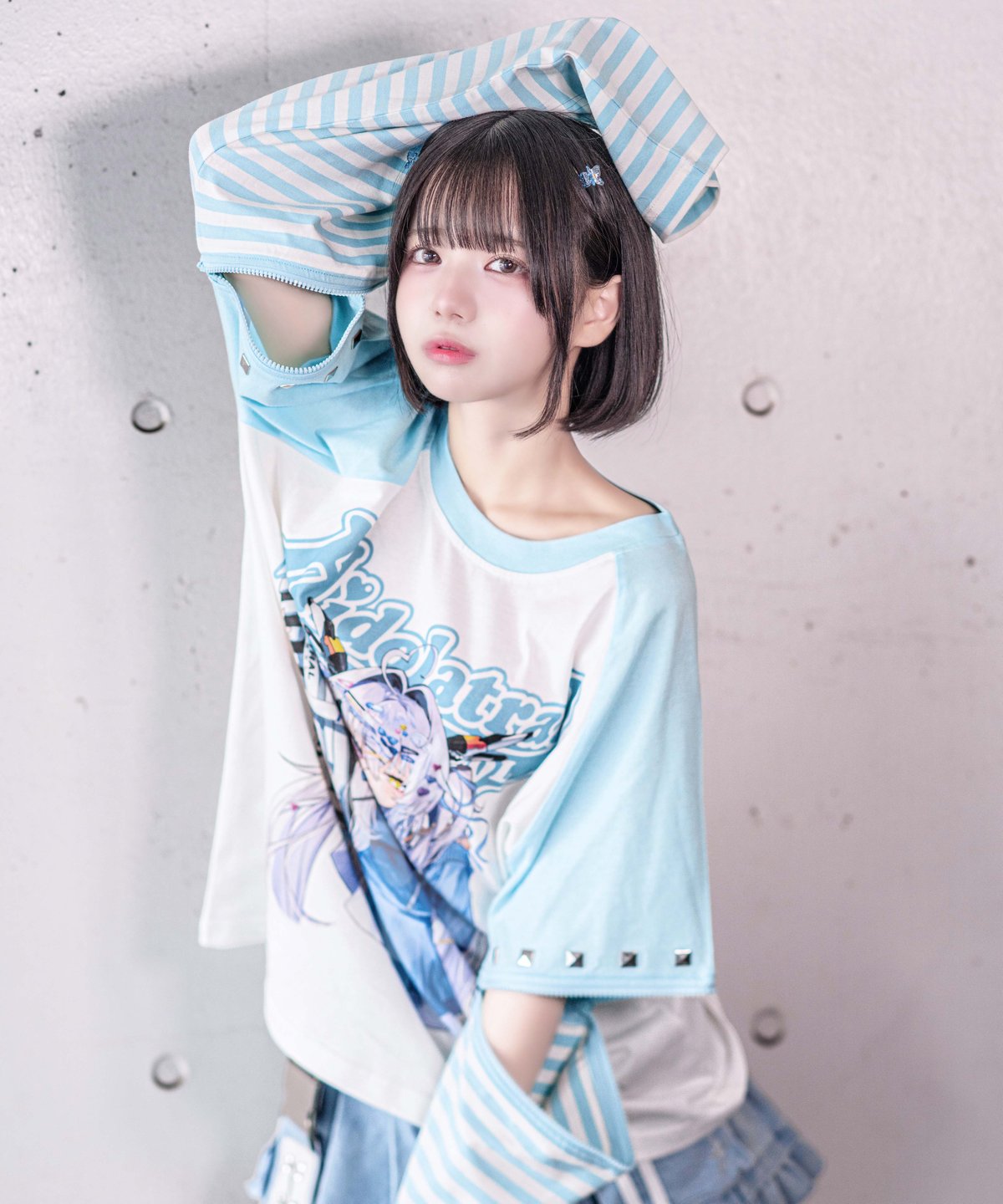HIDOLATRAL THEODOL 3wayイラストラグランTシャツBLACK 3wayイラストラグランTシャツ》BLACK | HIDOLATRAL THEODOL