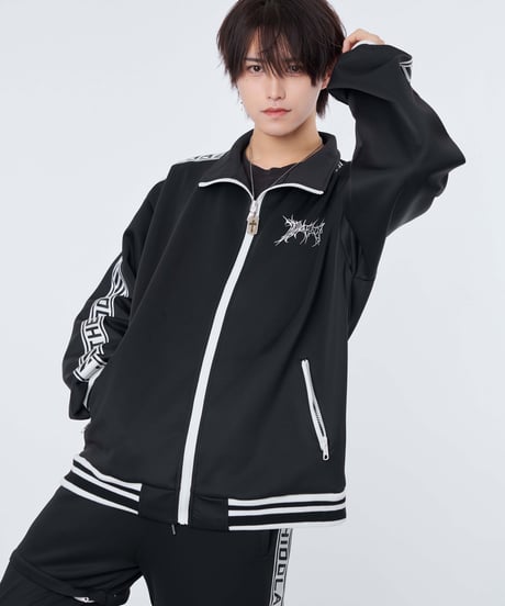 《ブランドロゴジャージトップス》BLACK