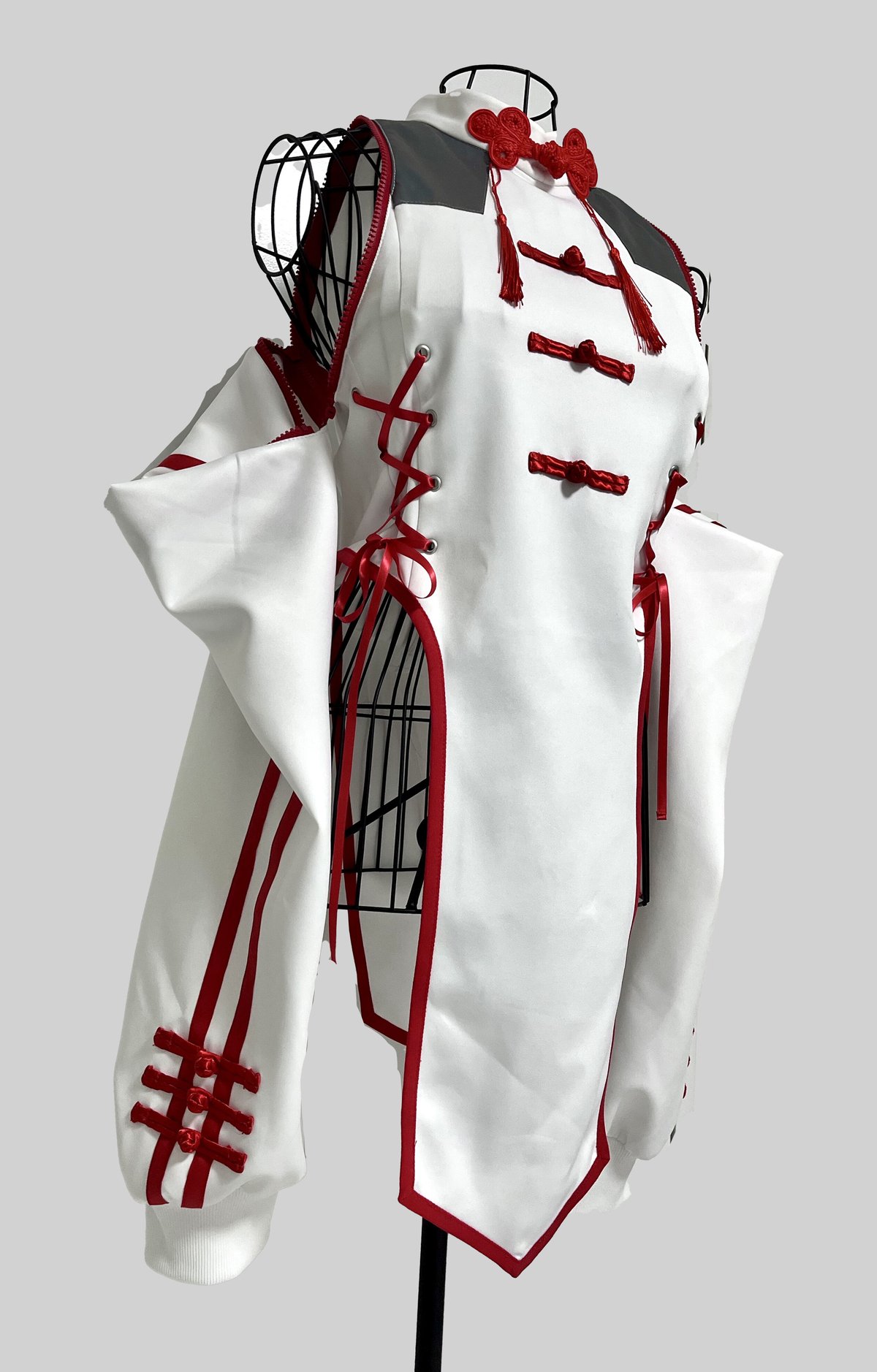 HIDOLA TRAL THEODOL チャイナセットアップ China-Jerseylolita Setup》トップス(White) | HIDOLAT
