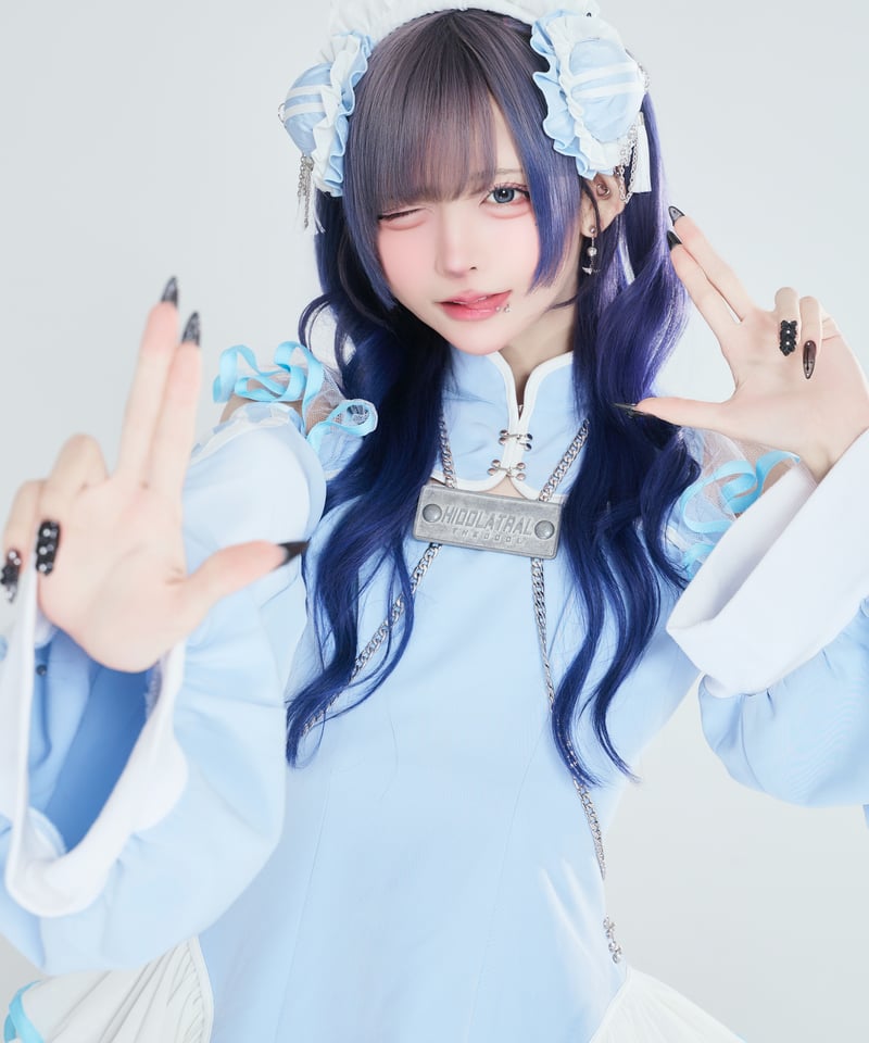 チャイナメイドワンピース》SAX❤︎再販❤︎ | HIDOLATRAL THEODOL