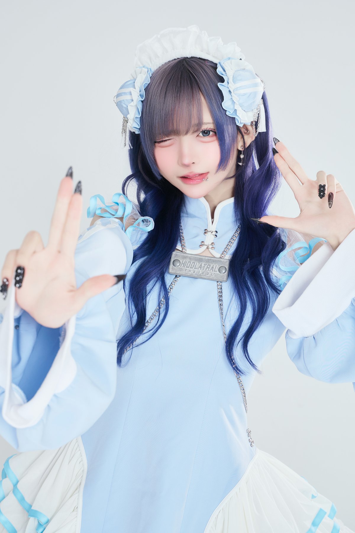 チャイナメイドワンピース》SAX❤︎再販❤︎ | HIDOLATRAL THEODOL