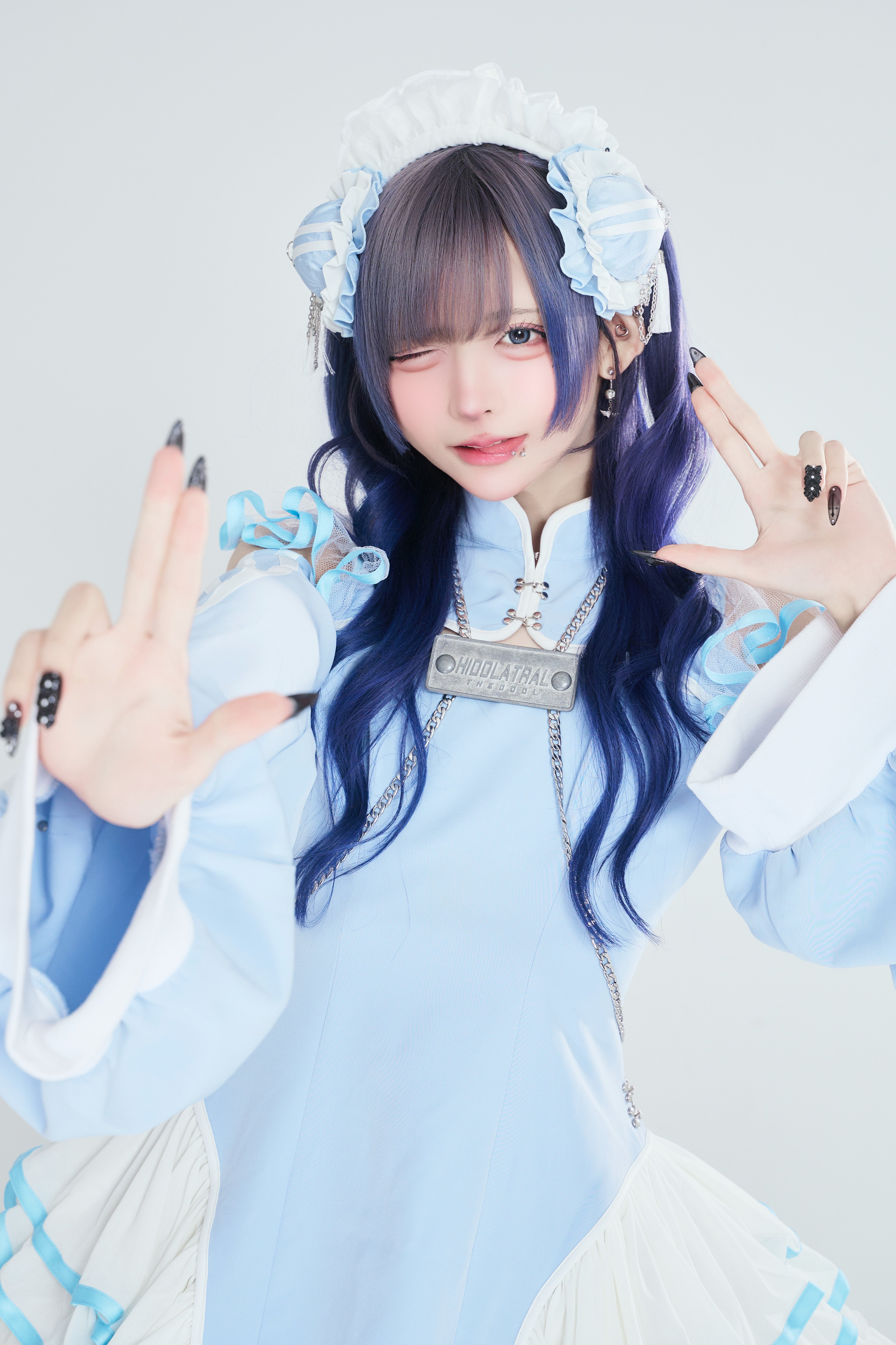 チャイナメイドワンピース》SAX❤︎再販❤︎ | HIDOLATRAL THEODOL