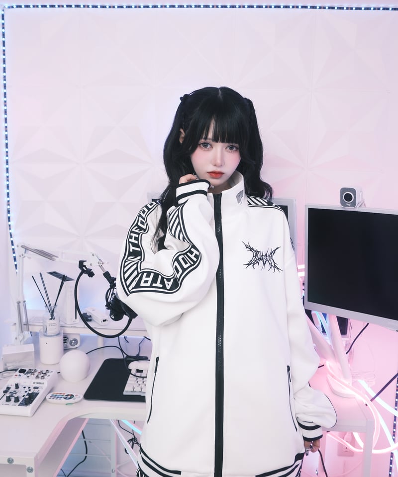 Hidolatral Theodol サイバージャージ トップス ホワイト サイバージャージロング-Tops-》MONOTONE | HIDOLATRAL THEODOL