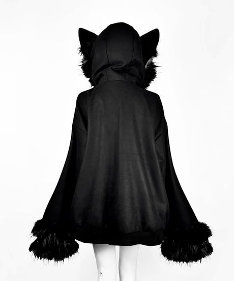 《オオカミファーコート》BLACK