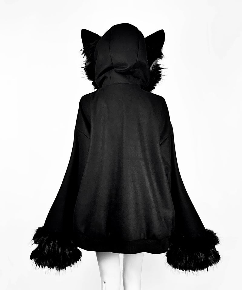 オオカミファーコート》BLACK | HIDOLATRAL THEODOL