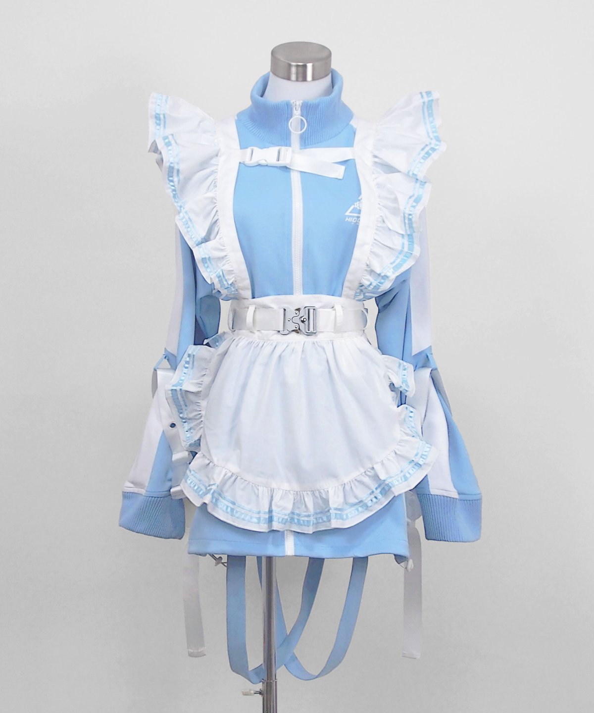 HIDOLATRAL THEODOL サイバーメイドジャージ　エプロンセット サイバーメイドエプロン》BLACK×WHITE | HIDOLATRAL THEODOL