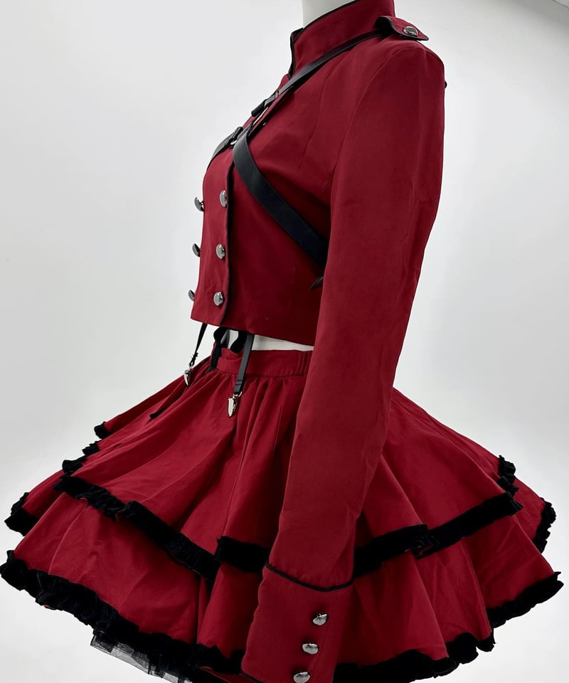 拘束十字架軍服ジャケット》RED | HIDOLATRAL THEODOL