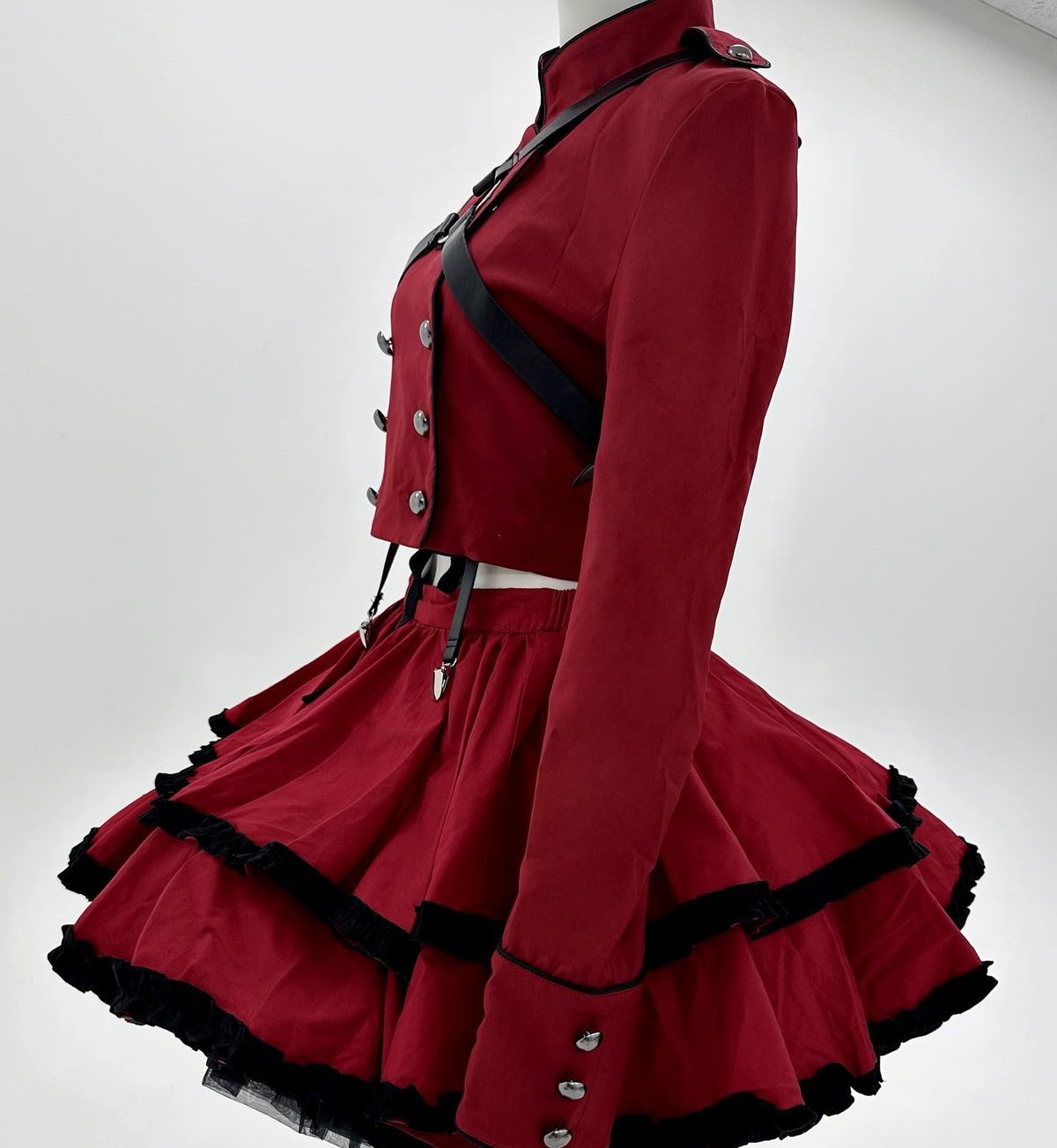 拘束十字架軍服ジャケット》RED | HIDOLATRAL THEODOL