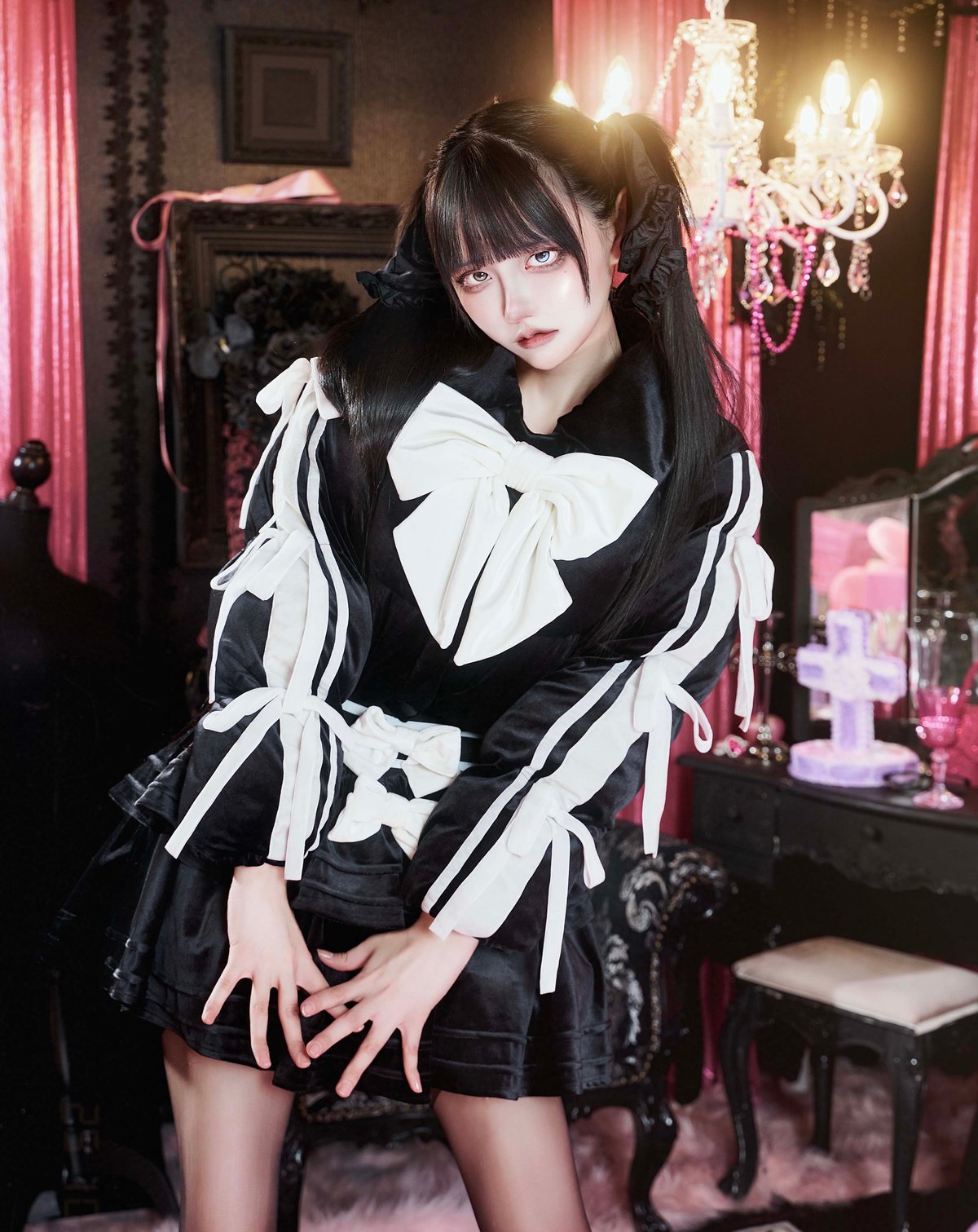 リボンダウンセットアップ》トップス BLACK | HIDOLATRAL THEODOL