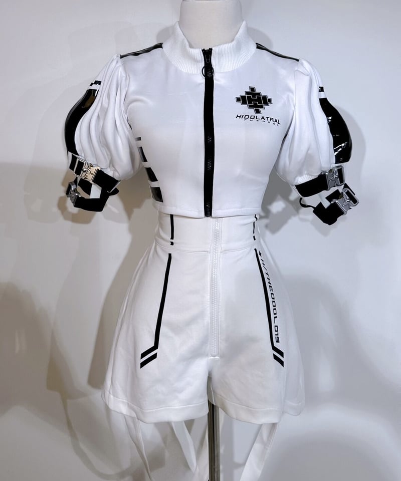 Hidolatral Theodol サイバージャージ トップス ホワイト サイバージャージロング-Tops-》MONOTONE | HIDOLATRAL THEODOL