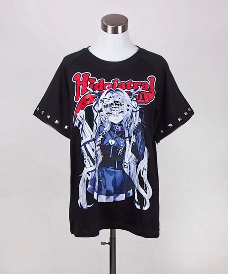 《3wayイラストラグランTシャツ》BLACK