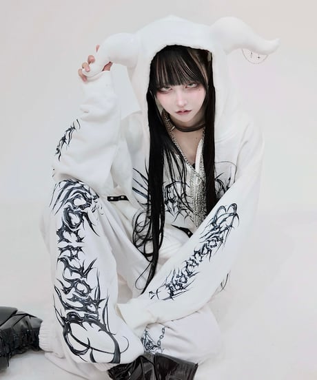 《メタルエンジェルロングパンツ》WHITE