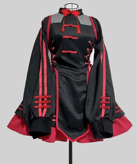 《China-Jerseylolita Setup》トップス（Black）