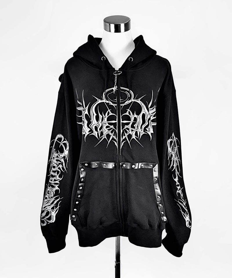 メタルエンジェルジップパーカー》BLACK | HIDOLATRAL THEODOL