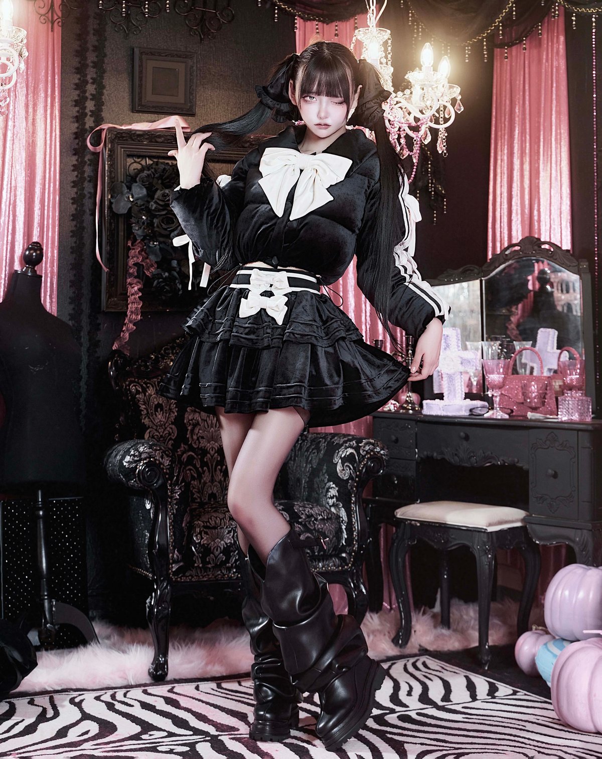 リボンダウンセットアップ》ボトムス BLACK | HIDOLATRAL THEODOL