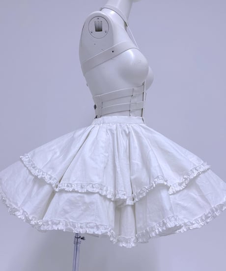 《クロスハーネススカート》WHITE