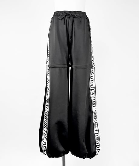 《ブランドロゴジャージ2wayパンツ》BLACK