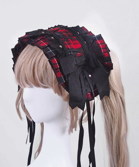 《レースアップヘッドドレス》RED