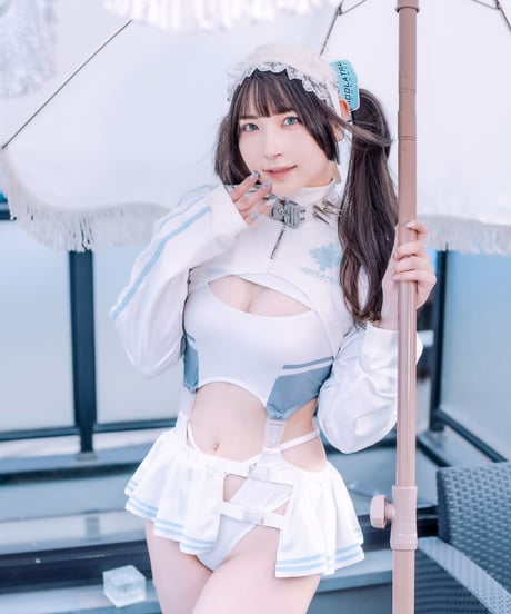 《サイバージャージスイムウェア/ラッシュガード&スカート 》WHITE