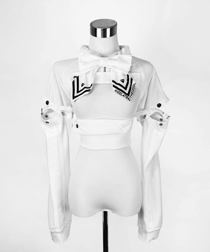 胸空きミニ丈ジャージ》WHITE | HIDOLATRAL THEODOL