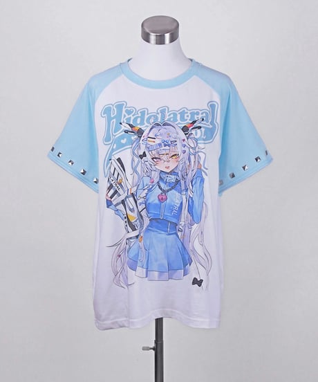 《3wayイラストラグランTシャツ》SAX