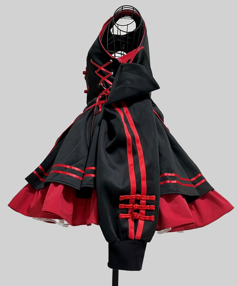 HIDOLA TRAL THEODOL チャイナセットアップ China-Jerseylolita Setup》スカート（Black） | HIDOLAT