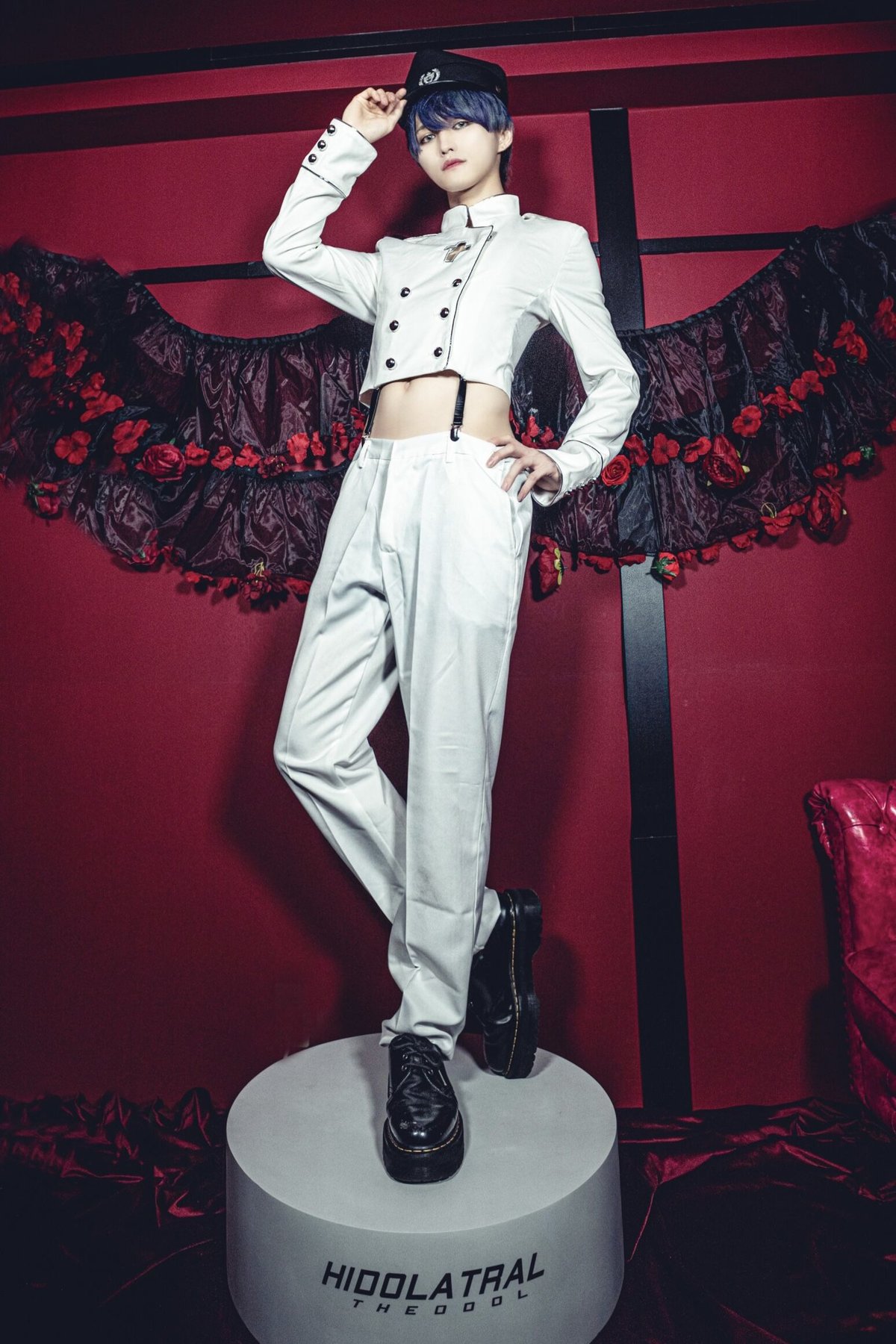 拘束十字架軍服ジャケット WHITE 拘束十字架軍服ジャケット》WHITE | HIDOLATRAL THEODOL