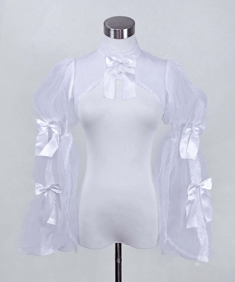 リボンレース姫袖ボレロ》WHITE | HIDOLATRAL THEODOL リボンレース姫袖ボレロ》WHITE | HIDOLATRAL THEODOL