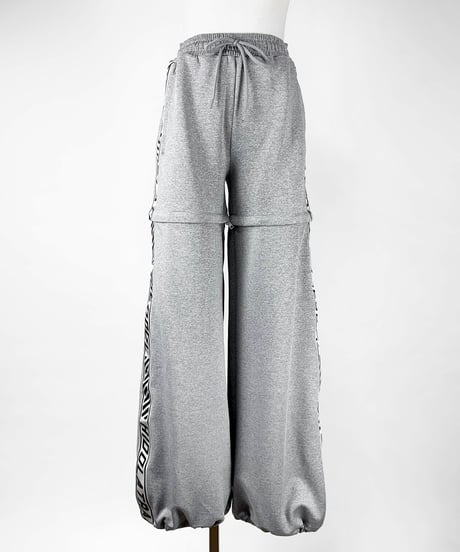 《ブランドロゴジャージ2wayパンツ》GRAY