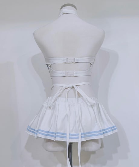 《サイバージャージスイムウェア/ラッシュガード&スカート 》WHITE