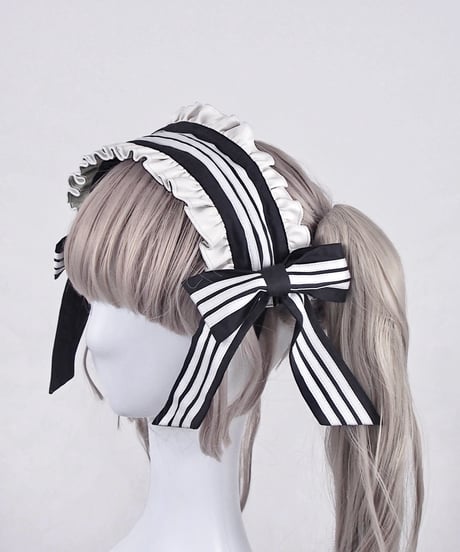 《リボンジャージヘッドドレス》BLACK