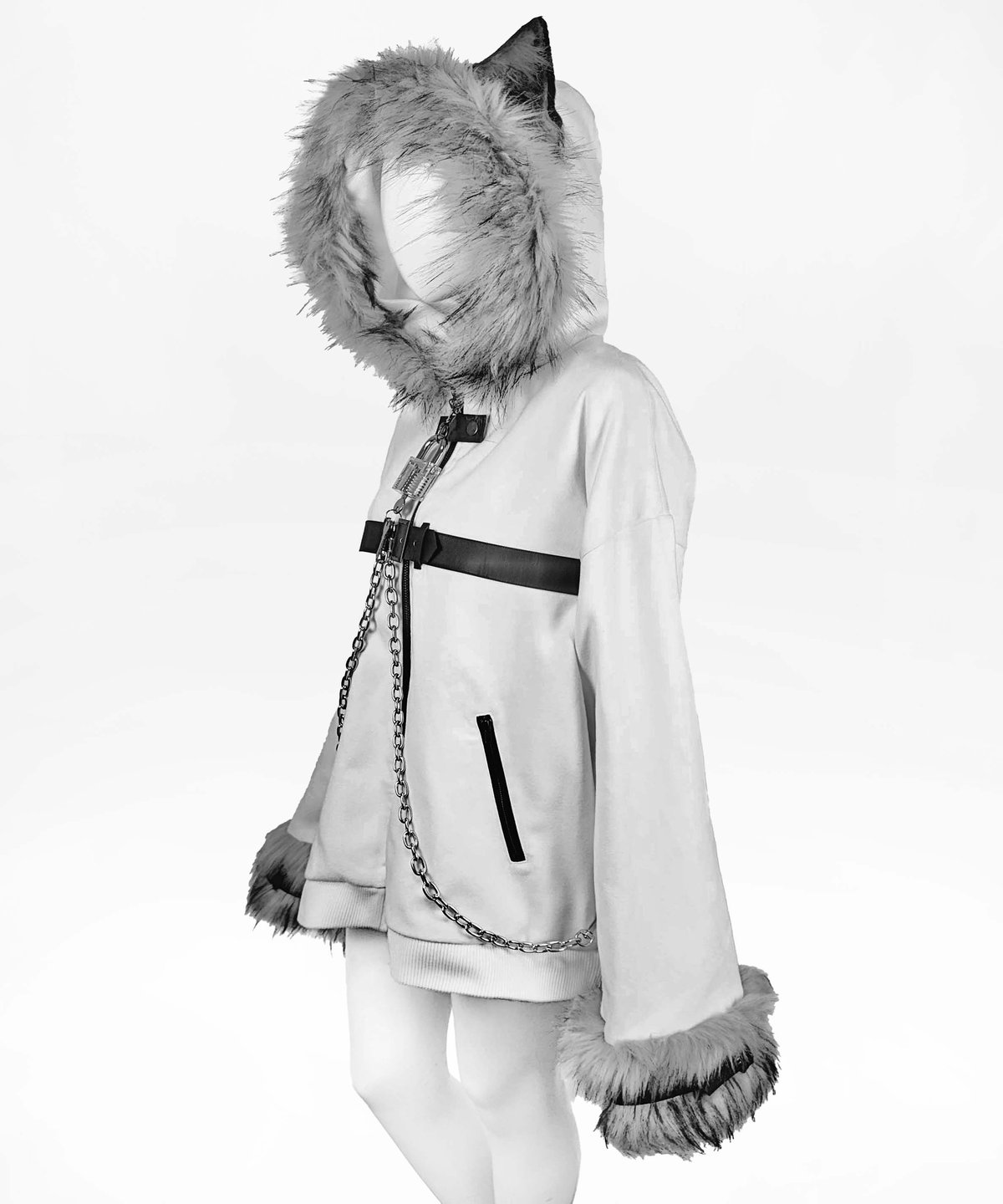 オオカミファーコート》WHITE | HIDOLATRAL THEODOL