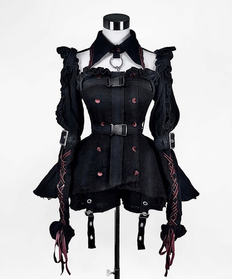 《退廃ガーゼナースセットアップ》BLACK