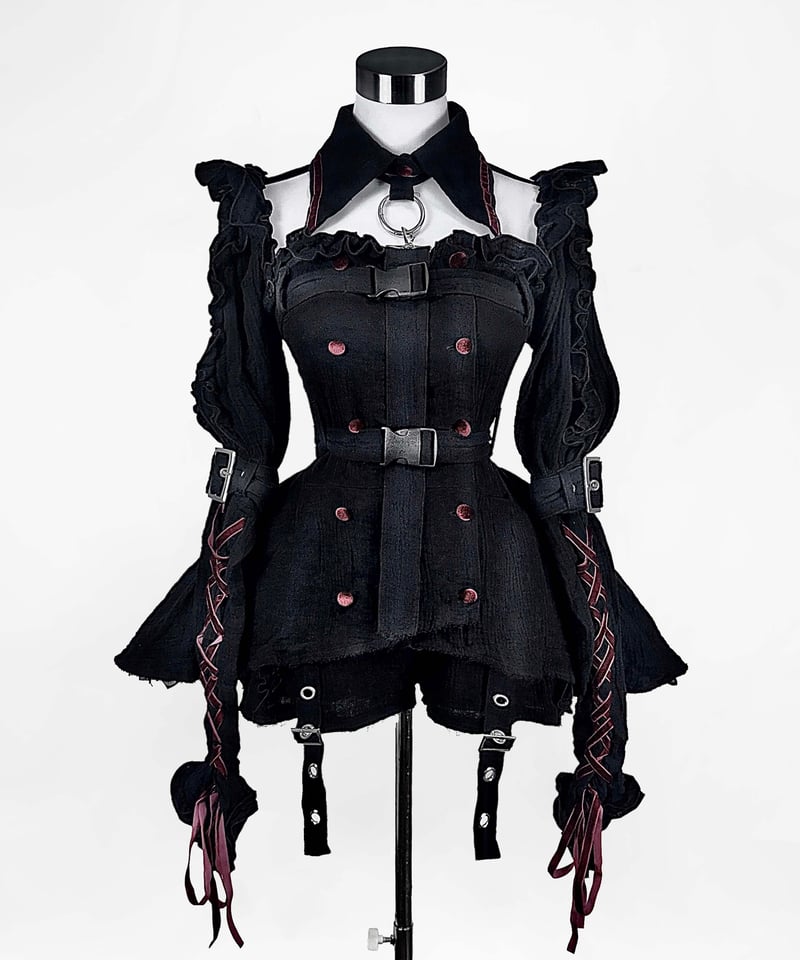 退廃ガーゼナースセットアップ》BLACK | HIDOLATRAL THEODOL