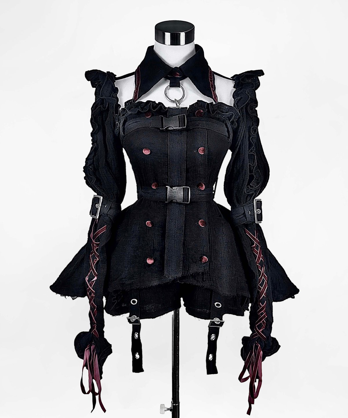 退廃ガーゼナースセットアップ》BLACK | HIDOLATRAL THEODOL