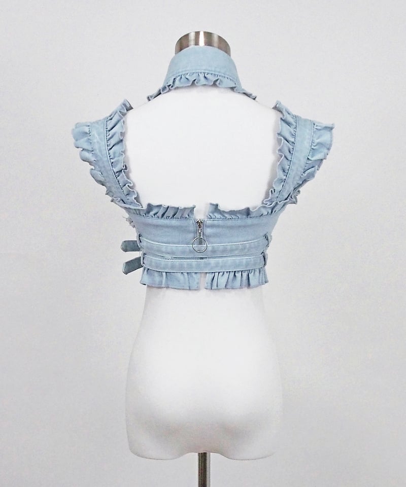y2kデニムハートビスチェ》BLUE | HIDOLATRAL THEODOL y2kデニムハートビスチェ》BLUE | HIDOLATRAL THEODOL