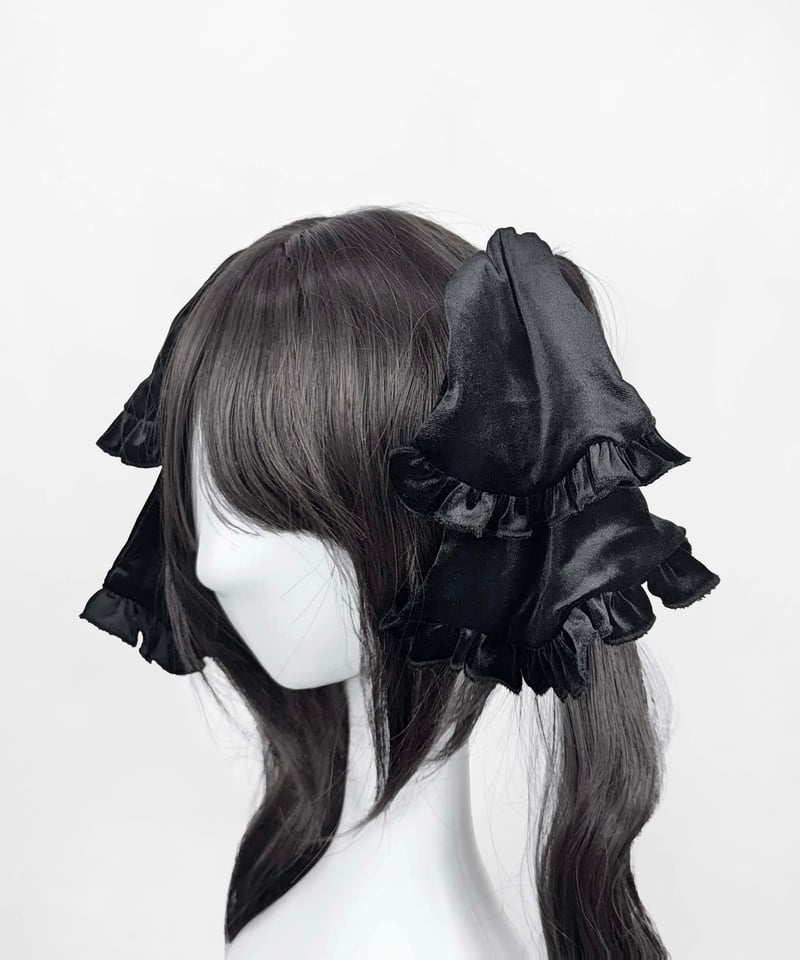 イドラタールテオドール　うさみみフリルリボン うさみみフリルリボン》BLACK | HIDOLATRAL THEODOL