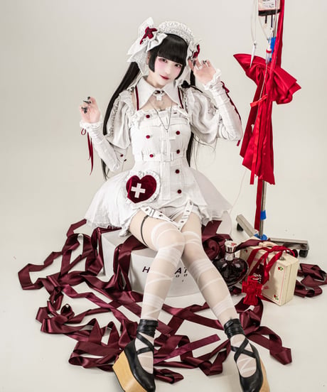《退廃ガーゼナースセットアップ》WHITE