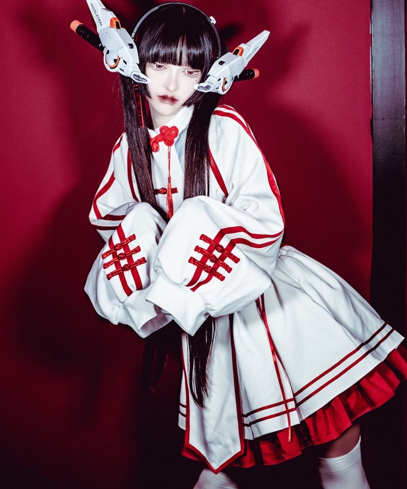 China-Jerseylolita Setup》スカート（White） | HIDOLAT...