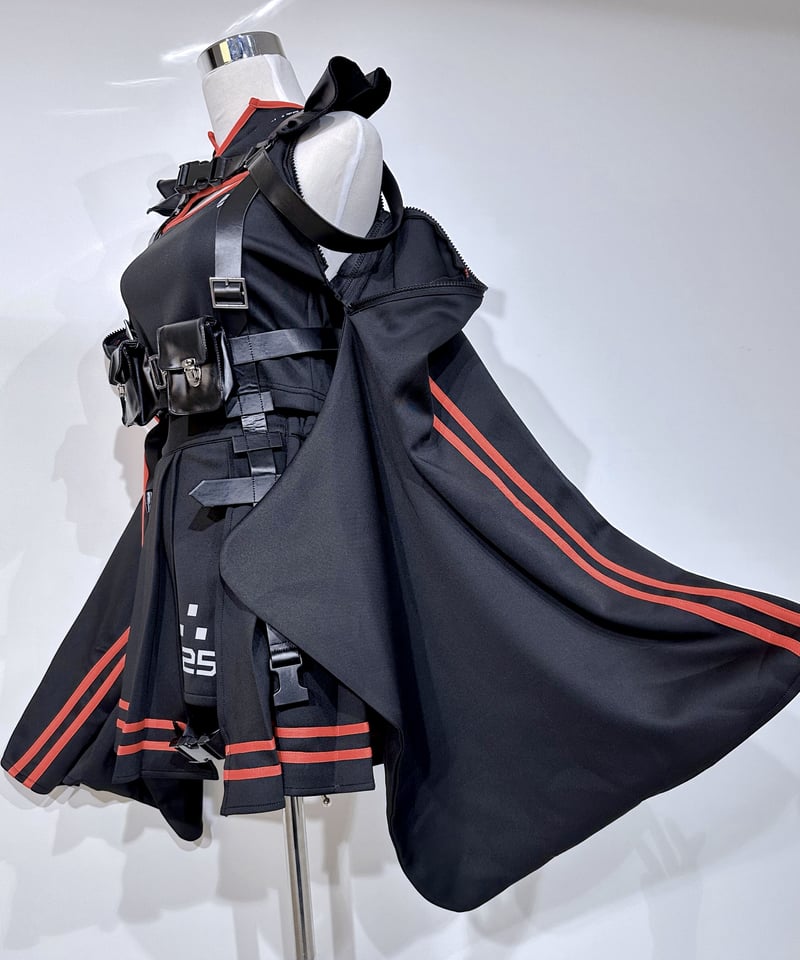機械少女着物ジャージセットアップ》BLACK | HIDOLATRAL THEODOL