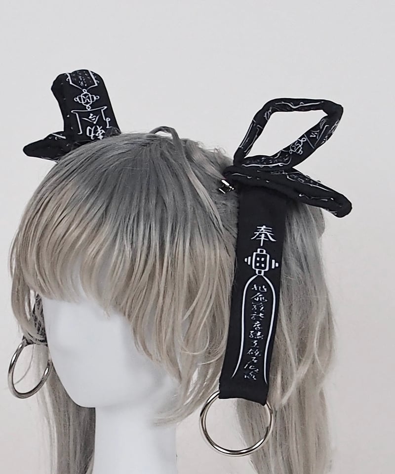 キョンシーお札リボンクリップ》BLACK | HIDOLATRAL THEODOL