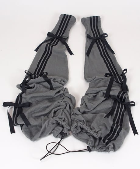 《リボンニーハイレッグウォーマー》GRAY