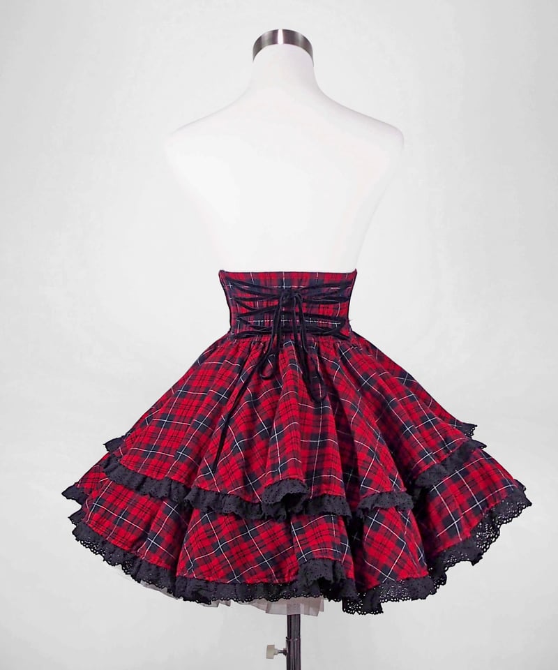2段フリルコルセットスカート》RED | HIDOLATRAL THEODOL 2段フリルコルセットスカート》RED | HIDOLATRAL THEODOL